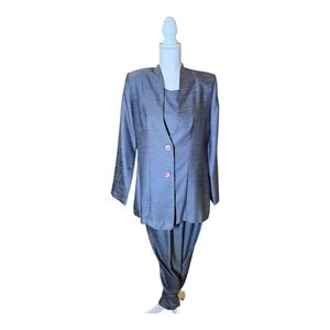 Vintage Top Season Gray Women's Pantsuit Size Medium
